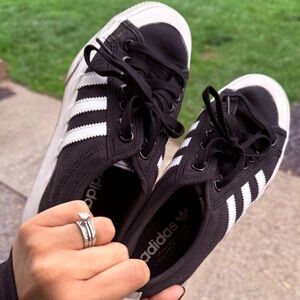 Adidas Black and White Casual Sneakers